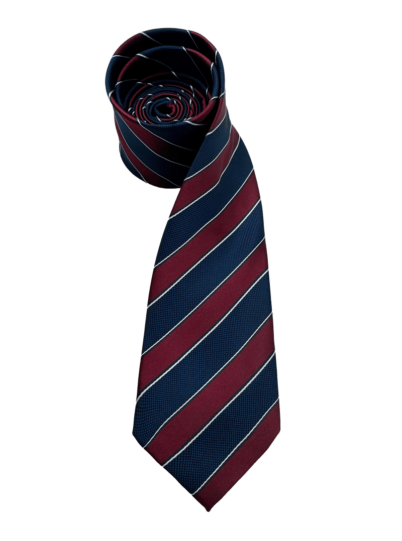Wooster Burgundy Navy Striped Tie