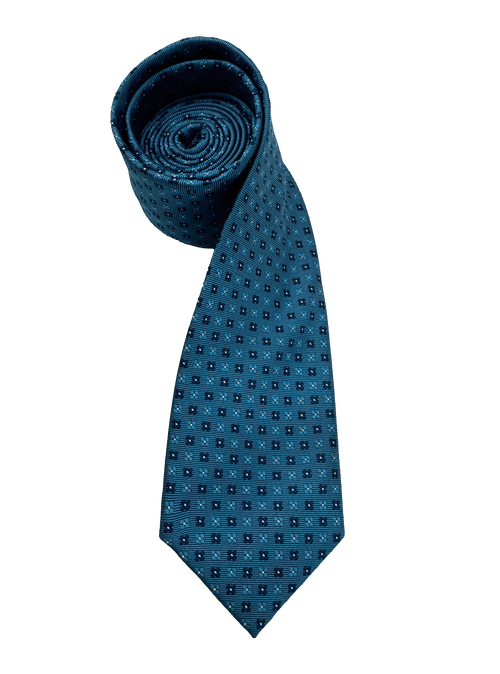 Perry Azure Blue Navy Rosette Tie