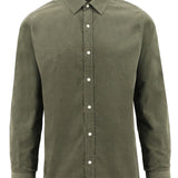 Millis Olive Fine Wale Cord Cotton Shirt