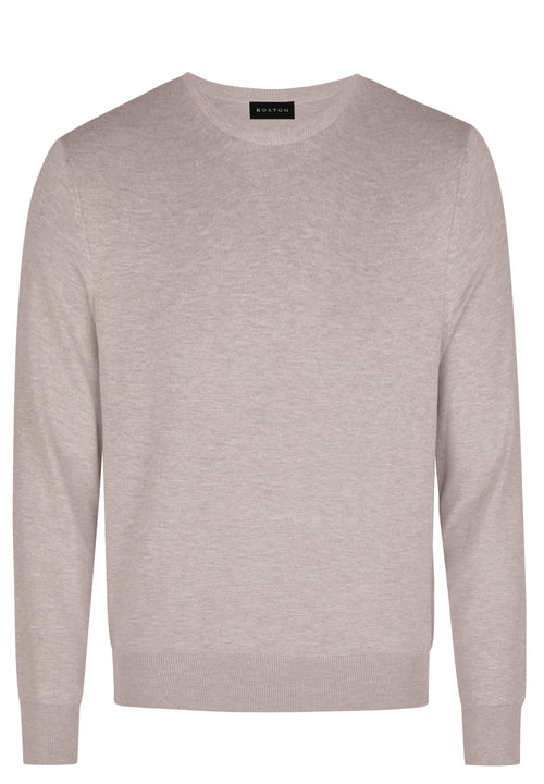 Sand Merino Wool Crew Knit Jumper