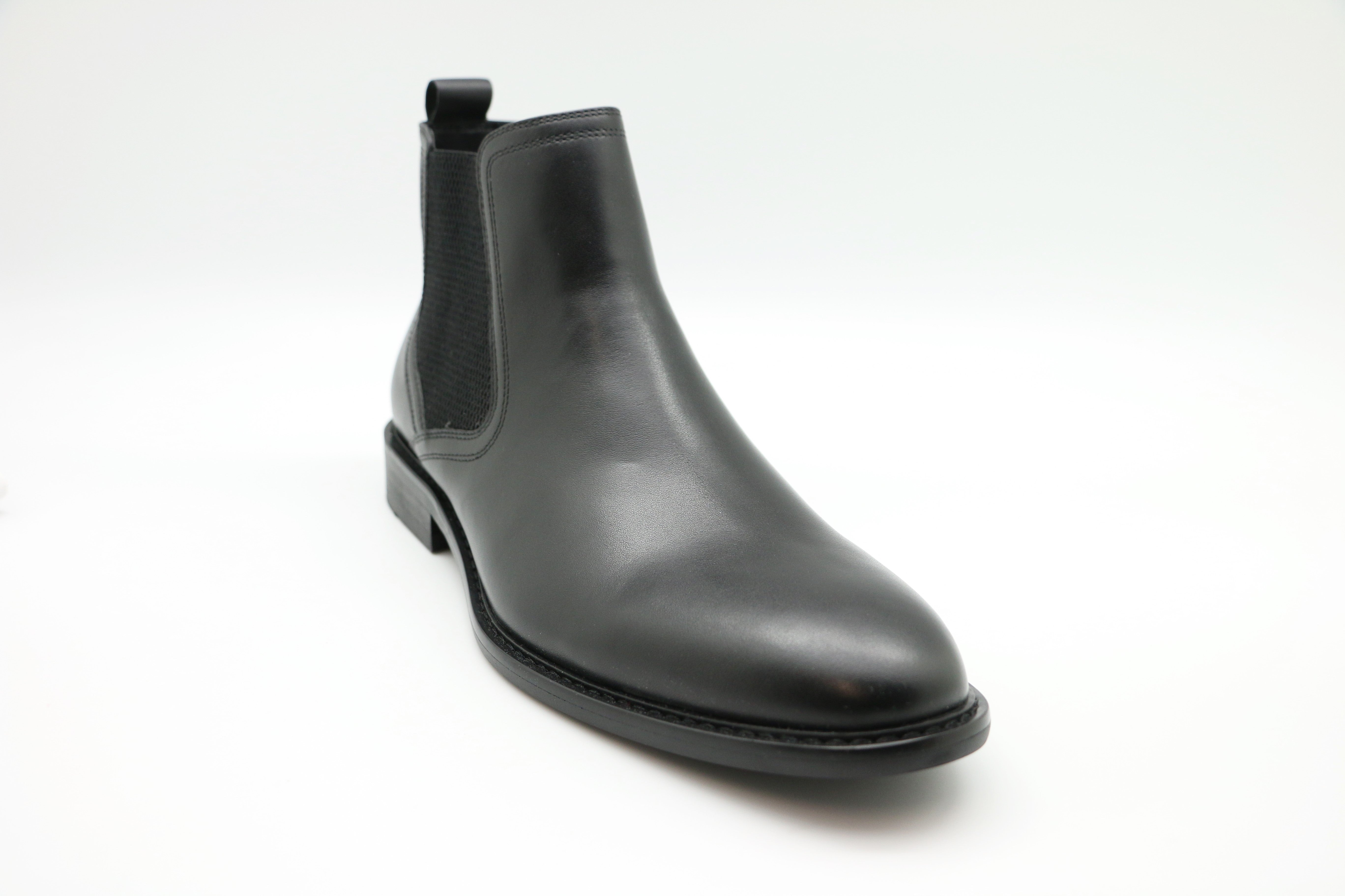 Anton Black Leather Chelsea Boot