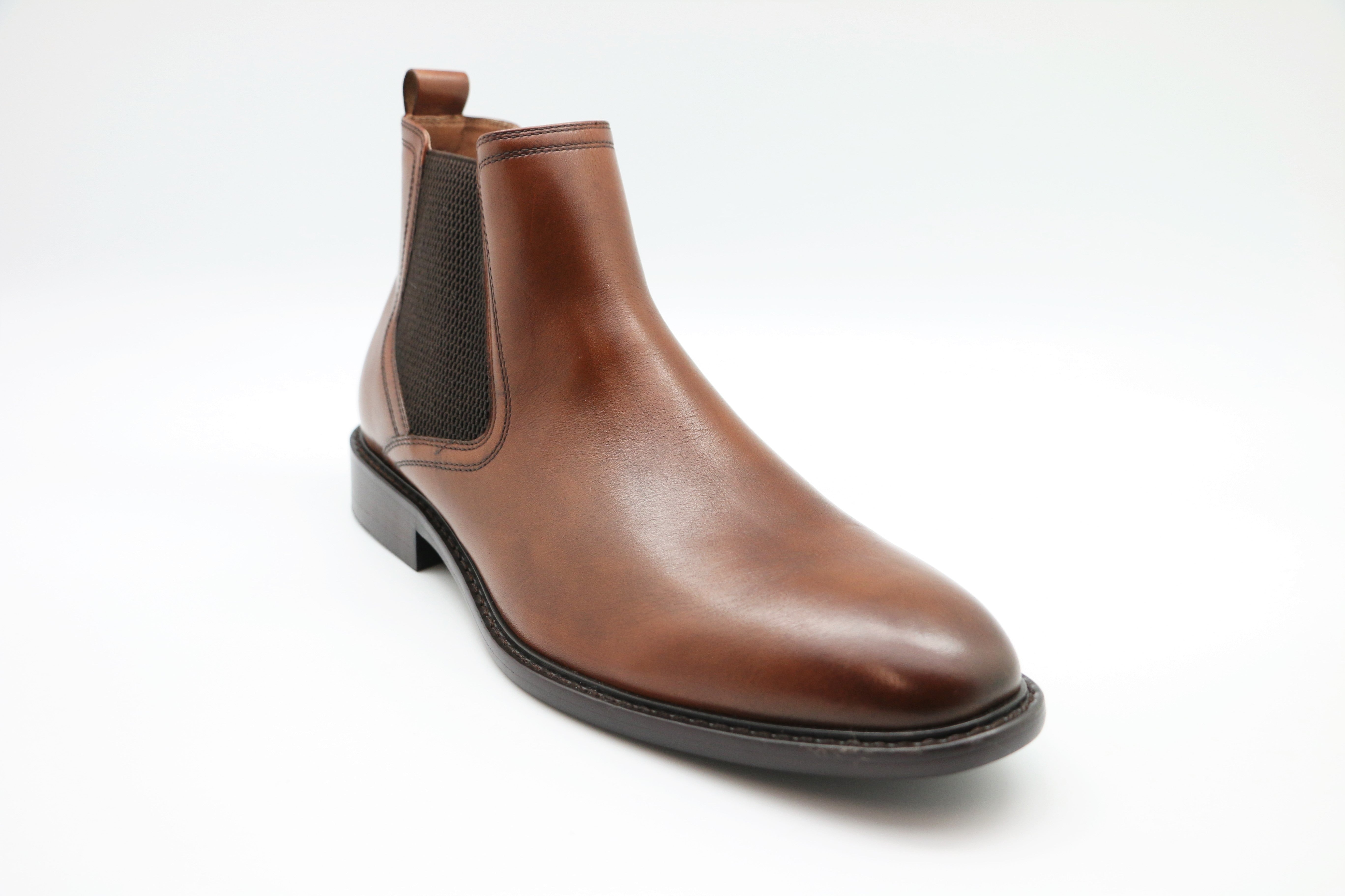Anton Cognac Leather Chelsea Boot