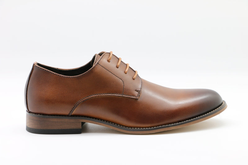 Christiano Tan Leather Derby Shoe