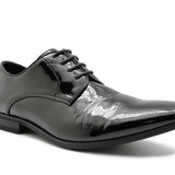 Pisa Black Patent Vegan Derby Shoe