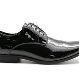 Pisa Black Patent Vegan Derby Shoe