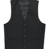Ryan 203 Black Australian Merino Wool Waistcoat