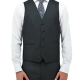 Ryan 704 Charcoal Australian Merino Wool Waistcoat